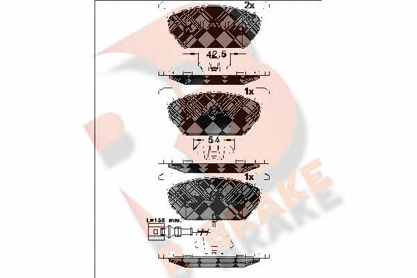 R Brake RB2189 Brake Pad Set, disc brake RB2189