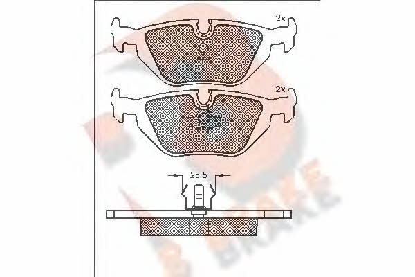 R Brake RB0802 Brake Pad Set, disc brake RB0802