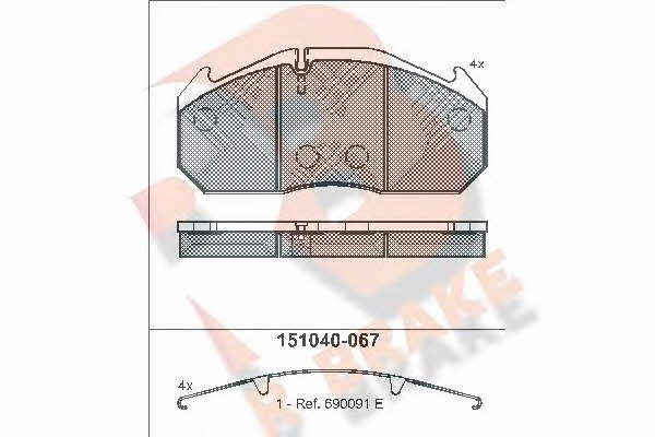 R Brake RB1040-067 Brake Pad Set, disc brake RB1040067