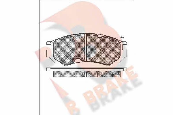 R Brake RB1105 Brake Pad Set, disc brake RB1105