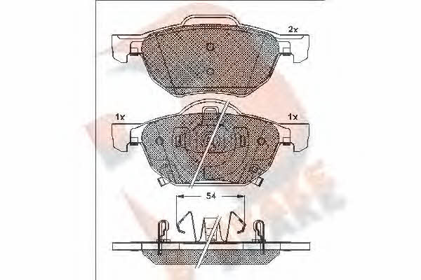 R Brake RB1695 Brake Pad Set, disc brake RB1695