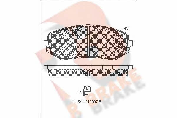 R Brake RB1747 Brake Pad Set, disc brake RB1747