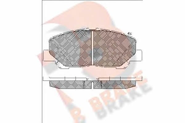 R Brake RB1897 Brake Pad Set, disc brake RB1897