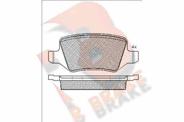 R Brake RB1510 Brake Pad Set, disc brake RB1510