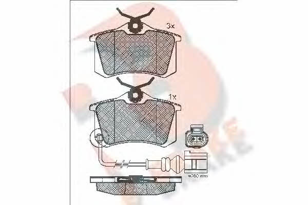 R Brake RB1593 Brake Pad Set, disc brake RB1593