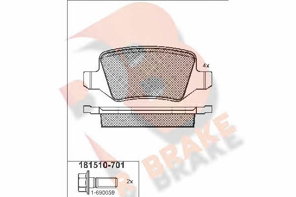 R Brake RB1510-701 Brake Pad Set, disc brake RB1510701