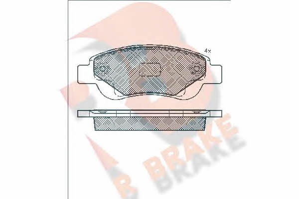 R Brake RB1702 Brake Pad Set, disc brake RB1702