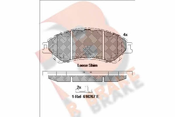R Brake RB2175 Brake Pad Set, disc brake RB2175