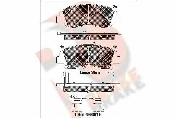 R Brake RB2178 Brake Pad Set, disc brake RB2178