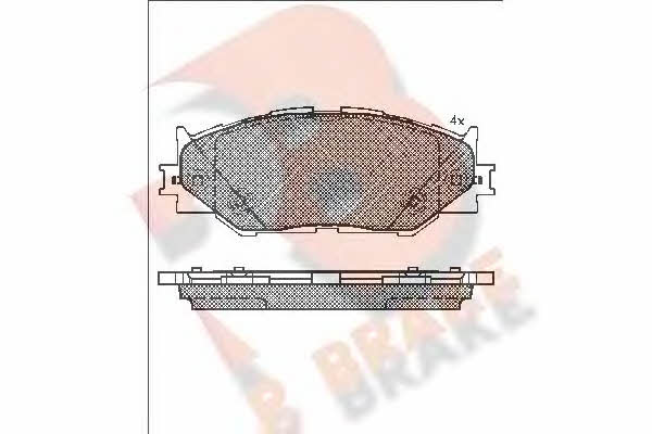 R Brake RB1750 Brake Pad Set, disc brake RB1750