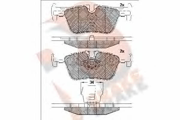 R Brake RB2049 Brake Pad Set, disc brake RB2049