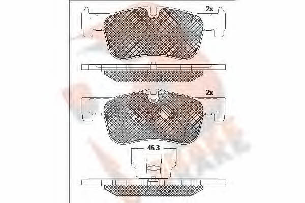 R Brake RB2063 Brake Pad Set, disc brake RB2063