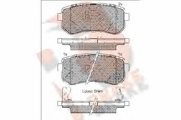 R Brake RB1948 Brake Pad Set, disc brake RB1948