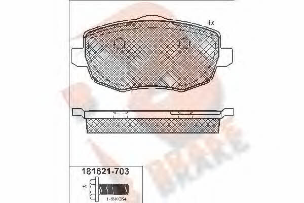 R Brake RB1621-703 Brake Pad Set, disc brake RB1621703