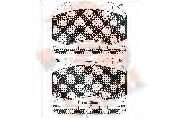 R Brake RB2132-200 Brake Pad Set, disc brake RB2132200