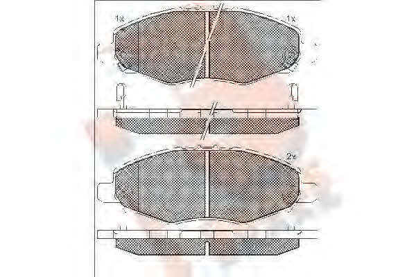 R Brake RB1867 Brake Pad Set, disc brake RB1867