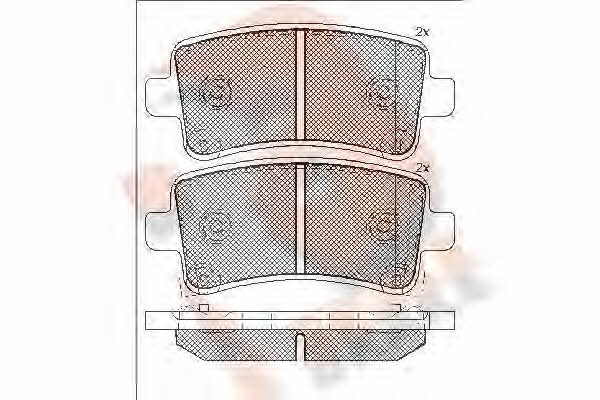 R Brake RB1929 Brake Pad Set, disc brake RB1929