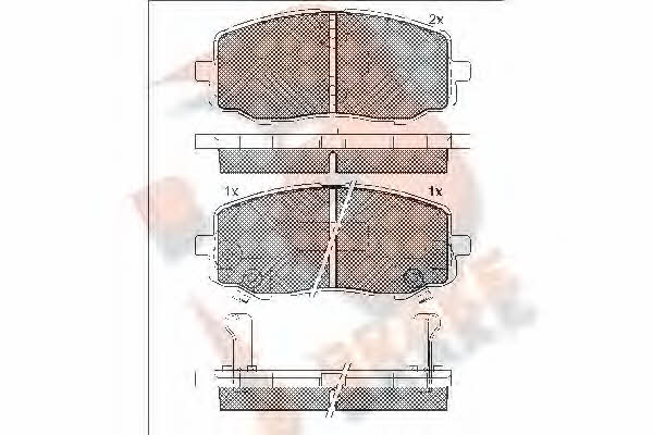 R Brake RB1937 Brake Pad Set, disc brake RB1937