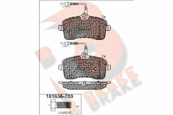 R Brake RB1656-700 Brake Pad Set, disc brake RB1656700