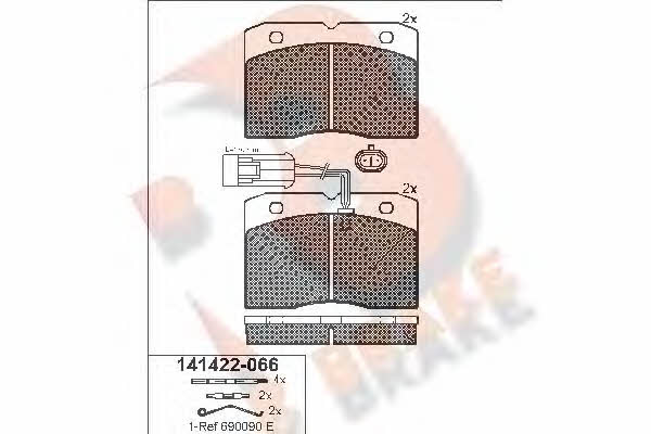 R Brake RB1422-066 Brake Pad Set, disc brake RB1422066