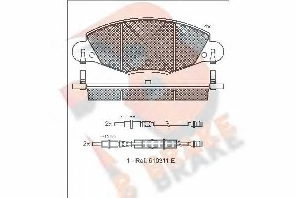 R Brake RB1406 Brake Pad Set, disc brake RB1406