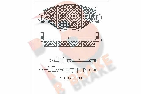 R Brake RB1419 Brake Pad Set, disc brake RB1419