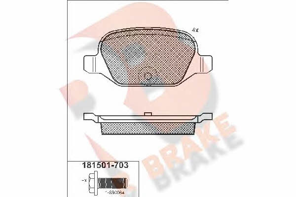 R Brake RB1501-703 Brake Pad Set, disc brake RB1501703