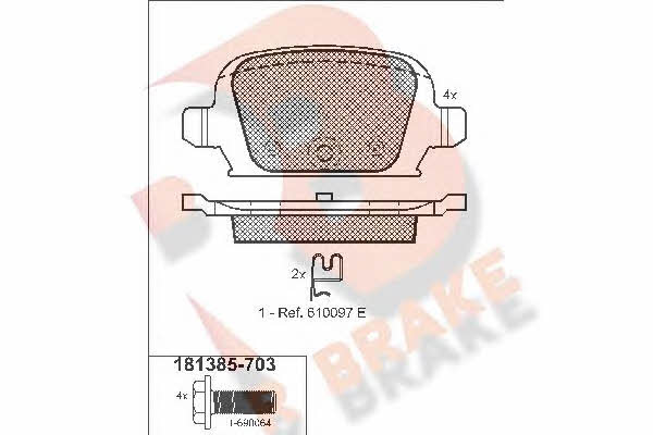R Brake RB1385-703 Brake Pad Set, disc brake RB1385703
