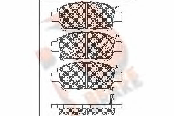 R Brake RB1304 Brake Pad Set, disc brake RB1304