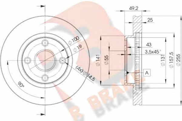 R Brake 78RBD21330 Brake disc 78RBD21330