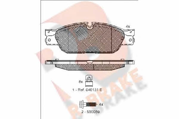 R Brake RB1672 Brake Pad Set, disc brake RB1672