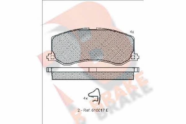 R Brake RB1001 Brake Pad Set, disc brake RB1001