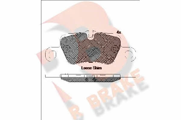 R Brake RB2207 Brake Pad Set, disc brake RB2207