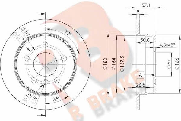 R Brake 78RBD20119 Rear brake disc, non-ventilated 78RBD20119