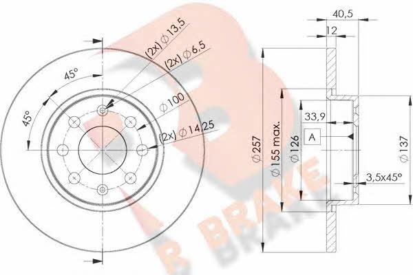 R Brake 78RBD20918 Unventilated front brake disc 78RBD20918