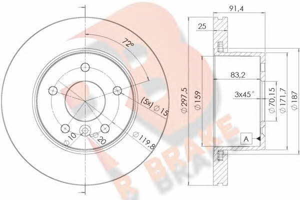 R Brake 78RBD10380 Front brake disc ventilated 78RBD10380