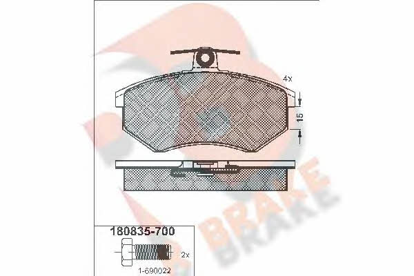 R Brake RB0835-700 Brake Pad Set, disc brake RB0835700