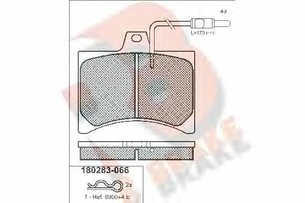 R Brake RB0283-066 Brake Pad Set, disc brake RB0283066
