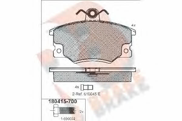 R Brake RB0415-700 Brake Pad Set, disc brake RB0415700