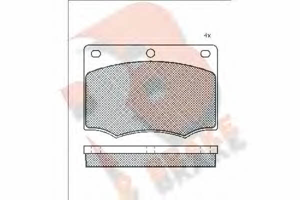 R Brake RB0259 Brake Pad Set, disc brake RB0259