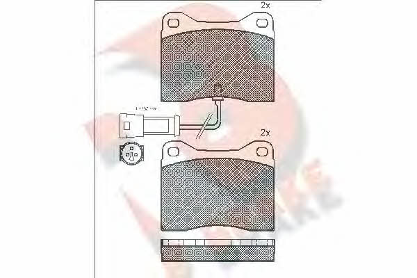 R Brake RB0528 Brake Pad Set, disc brake RB0528