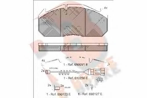 R Brake RB1040-117 Brake Pad Set, disc brake RB1040117