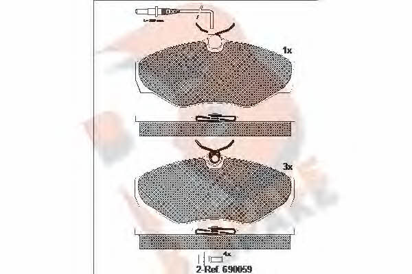 R Brake RB1315-203 Brake Pad Set, disc brake RB1315203