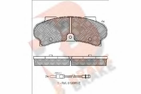 R Brake RB1028 Brake Pad Set, disc brake RB1028