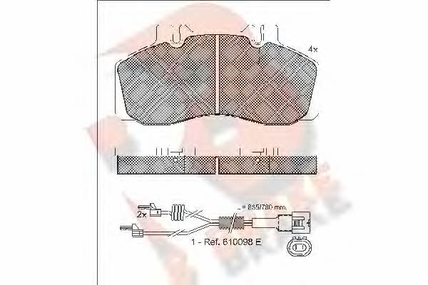 R Brake RB1080-114 Brake Pad Set, disc brake RB1080114