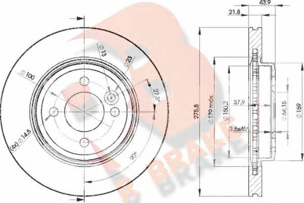 R Brake 78RBD22891 Front brake disc ventilated 78RBD22891