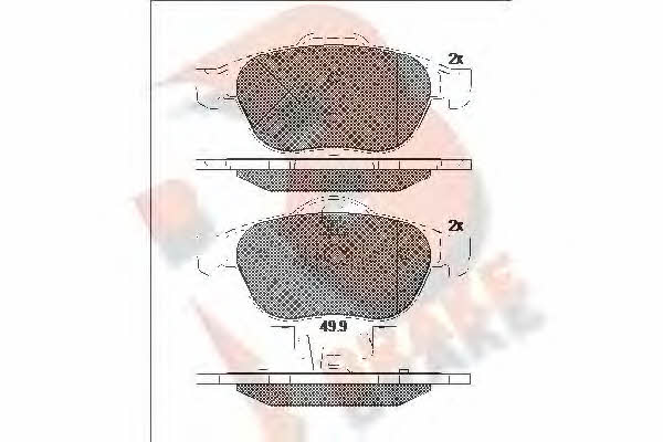 R Brake RB1861 Brake Pad Set, disc brake RB1861