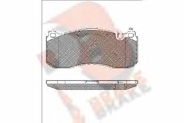 R Brake RB1964 Brake Pad Set, disc brake RB1964