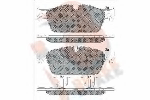 R Brake RB2105 Brake Pad Set, disc brake RB2105