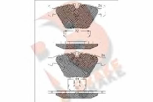 R Brake RB1577 Brake Pad Set, disc brake RB1577